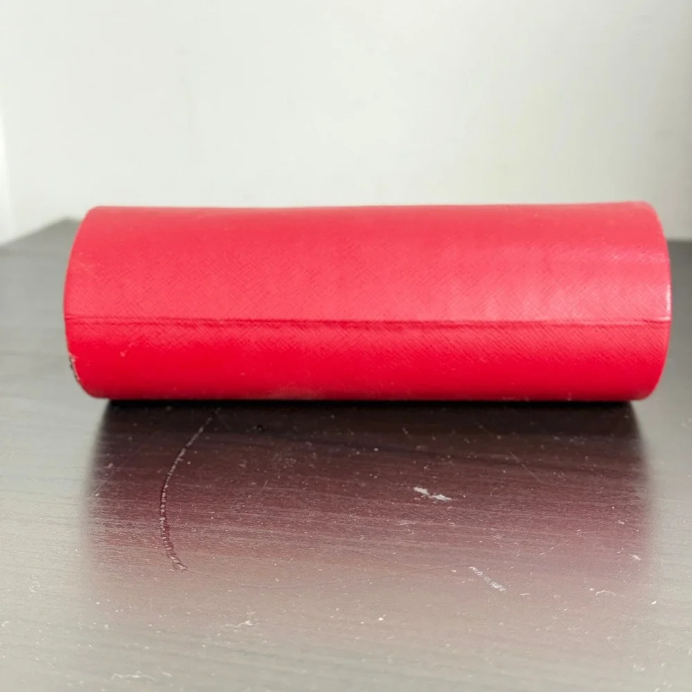 Cartier Red Leather Hard Shell Sunglasses Eyeglasses CASE ONLY DAMAGED